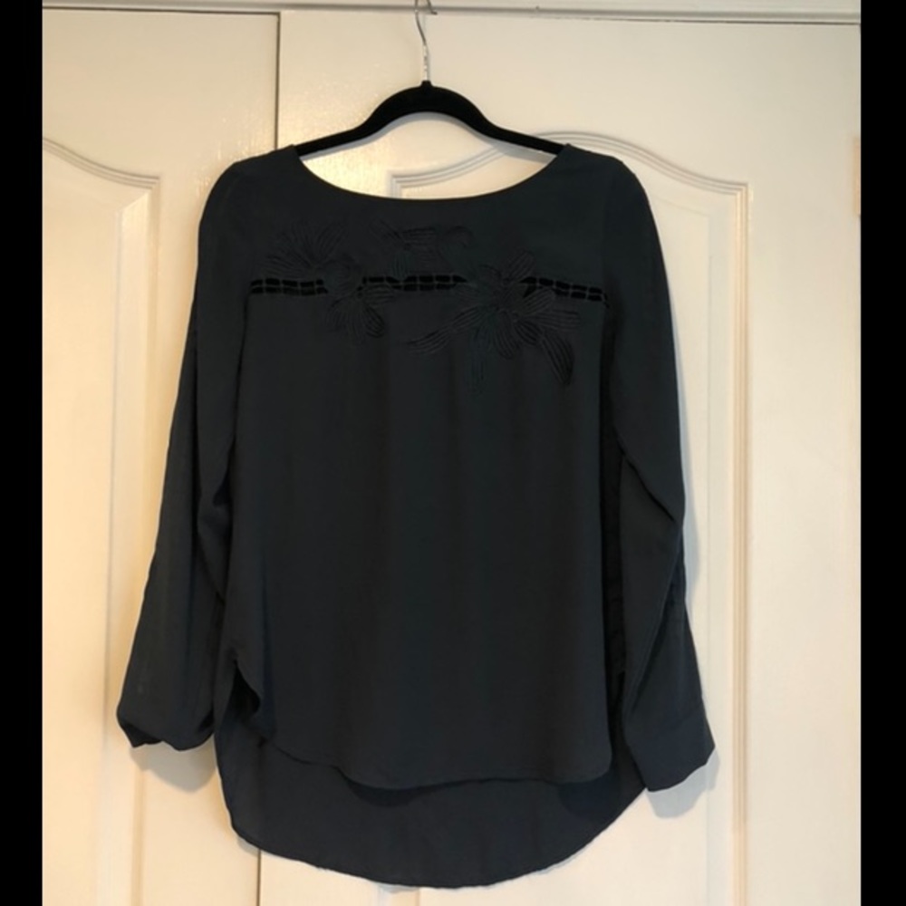 Blue-grey Loft blouse